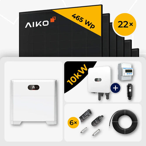 AIKO 465W Full Black 22x Solarmodule, Huawei 10kW Set