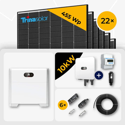 Trina 455W Black Frame Solarmodule, 22 Stück, Huawei 10kW Set