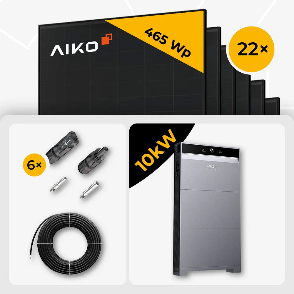 AIKO 465W 22x Solarmodule, Anker Speicher 10kW