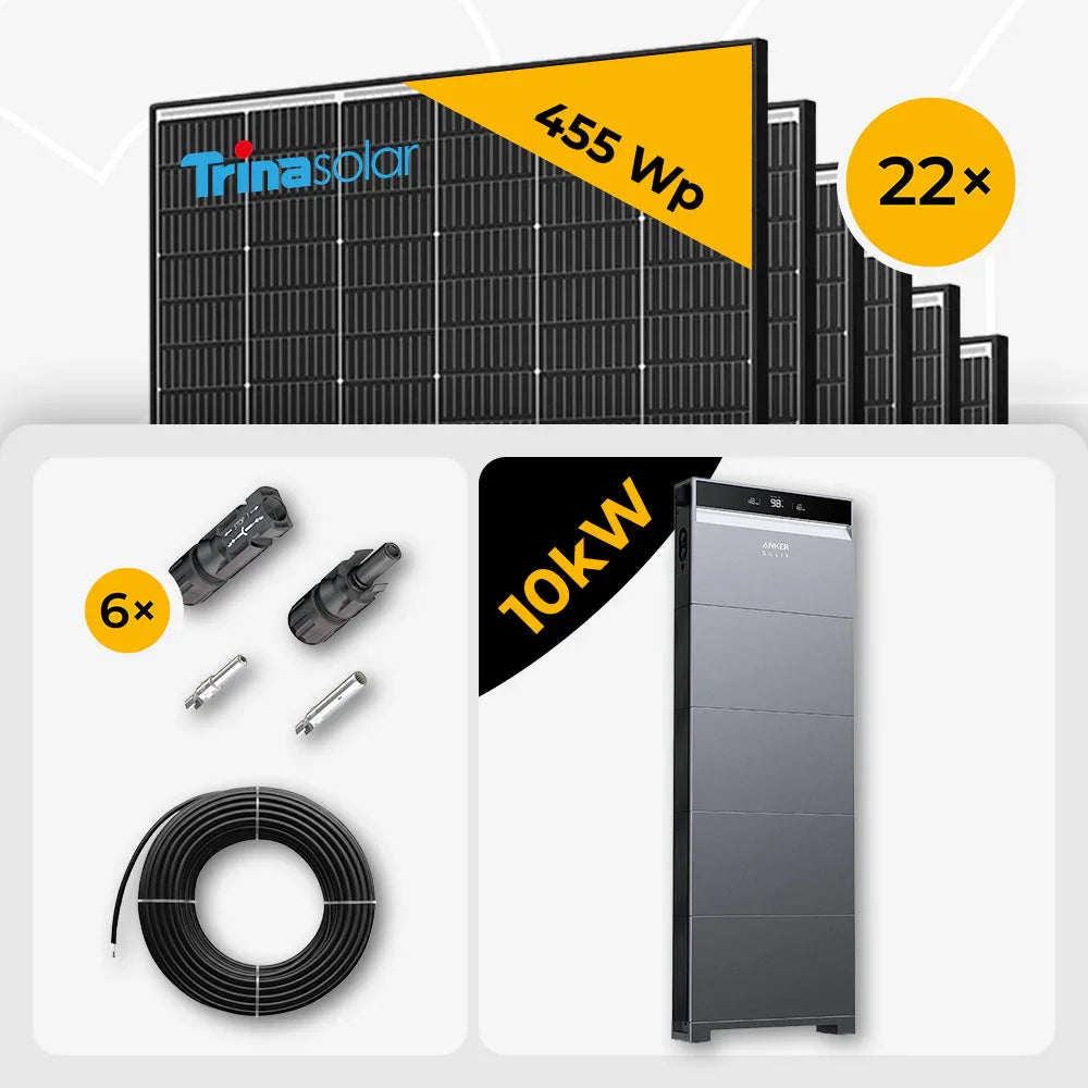 Trina 455W 22x Solarmodule, Anker X1-H10K-T Speicher 10kW