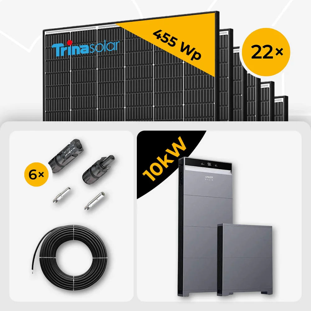 Trina 455W Solarmodule Set, Anker X1-H10K-T 10kW Speicher