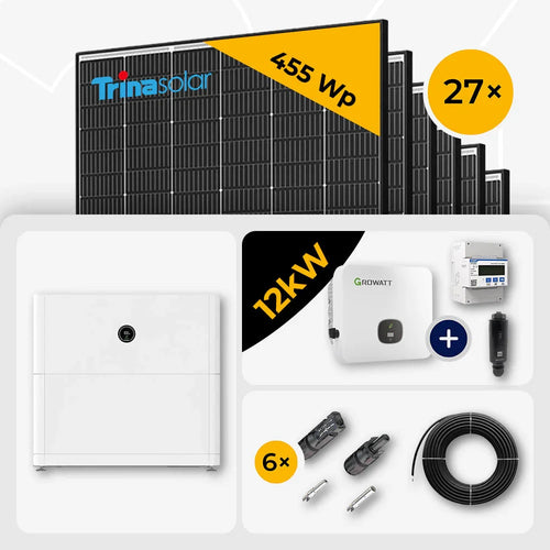 Trina 465W, 27x Module, Growatt MOD 12KTL3-HU