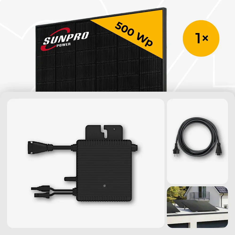 Sunpro 500 Wp Full Black Modul Hoymiles HMS-400W-1T