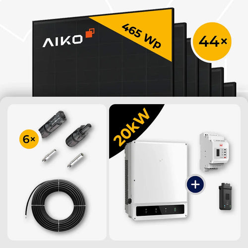 AIKO 465W Full Black 44x Solarmodule GoodWe 20kW