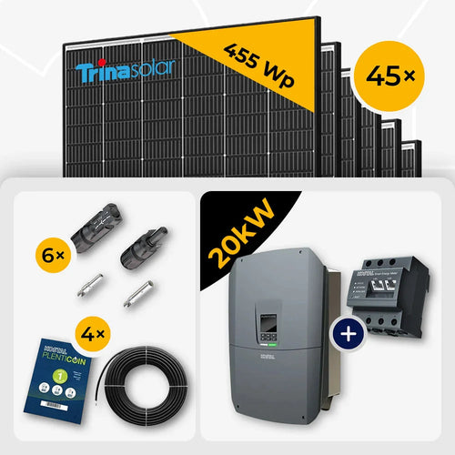 20 kWp Kostal PV Komplettset G3 L Plenticore & 45x Trina 465W Black Frame mit Speicheroption – ohne Speicher