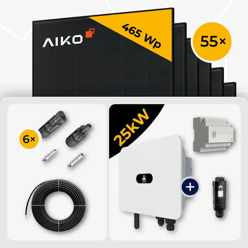 AIKO 465W Solarmodul Set 55x, 25kW Wechselrichter