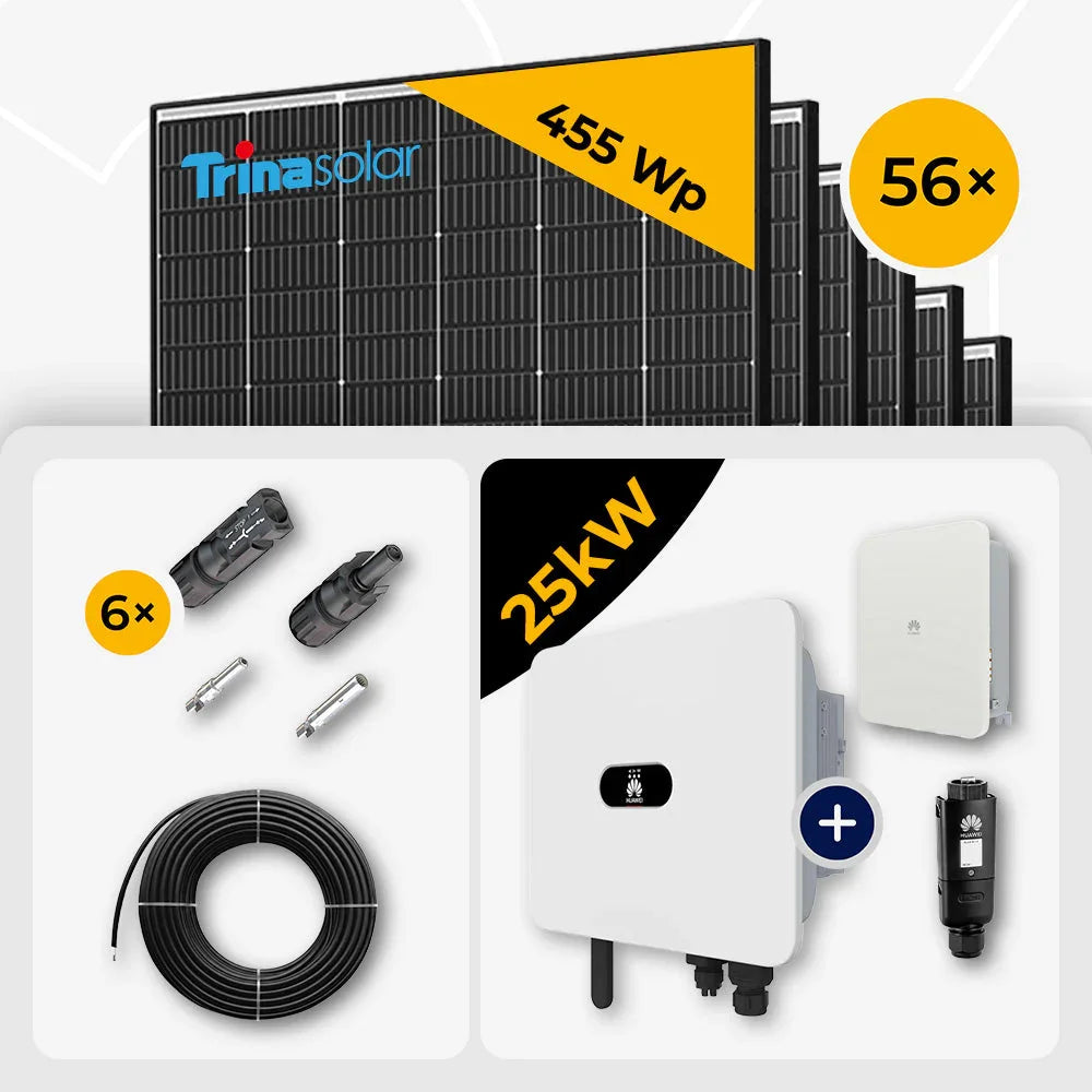 Trina 465W Solarmodule, Huawei SUN2000-25K, 25kW Set