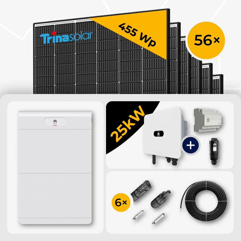 Trina 465W Solarmodule, Huawei SUN2000-25K-MB0, 25kW, 56 Stück
