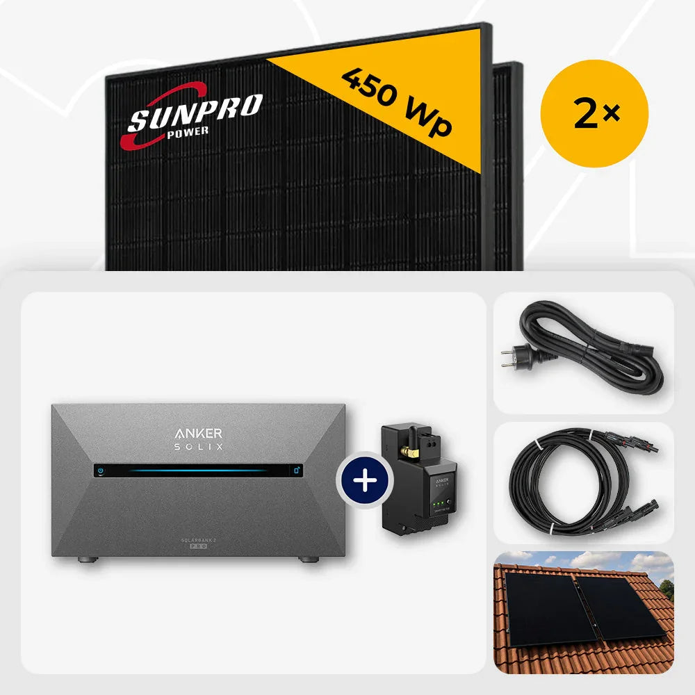 Sunpro 450 Wp Solarmodul Anker Solix Solarbank Set