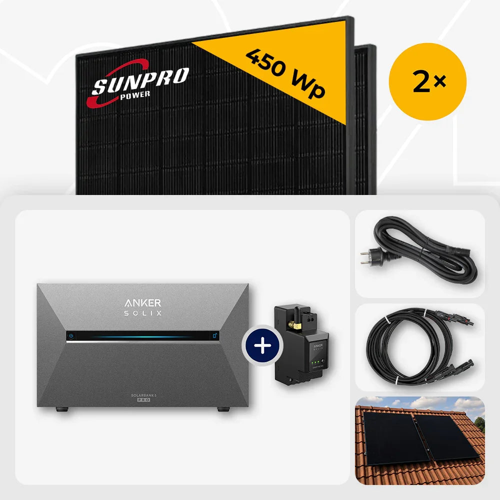 Sunpro 450 Wp, Anker Solix Solarbank, Set