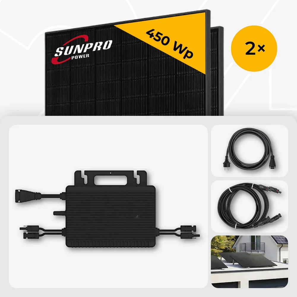 Sunpro 450 Wp Modul Full Black Hoymiles HMS-800W-2T