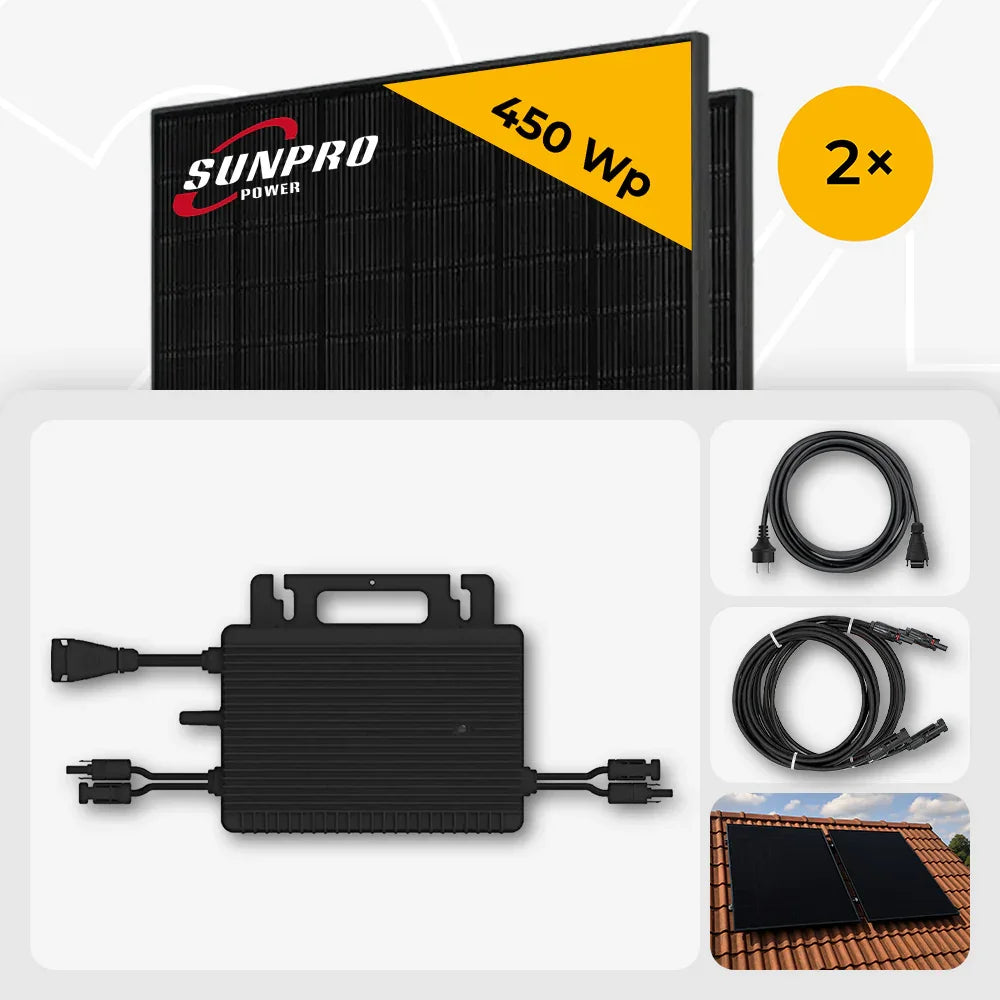 Sunpro 450 Wp Full Black Solarmodule Set