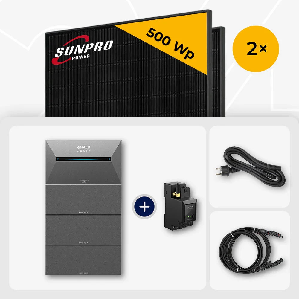 Sunpro 500 Wp, Anker Solix Solarbank 3 Pro