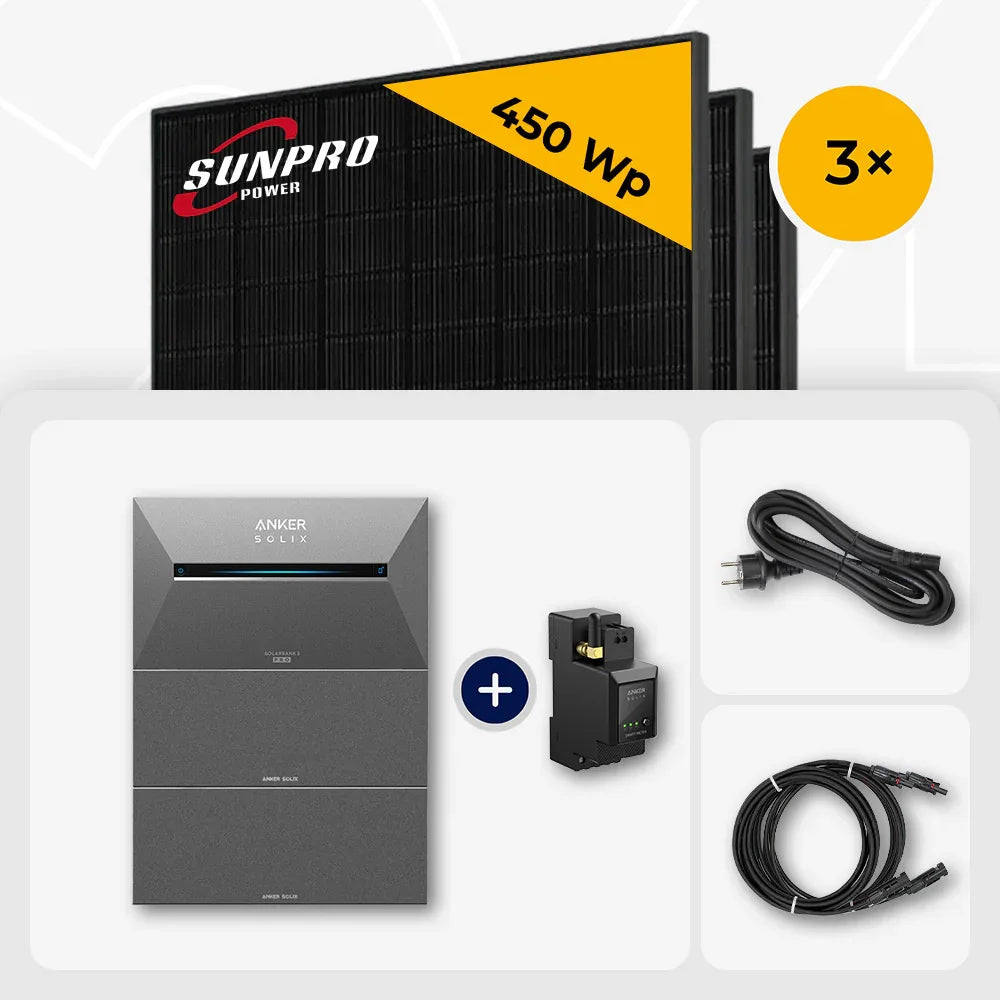 Sunpro Power 450 Wp Solarmodule, Anker Solix Solarbank 3 Pro
