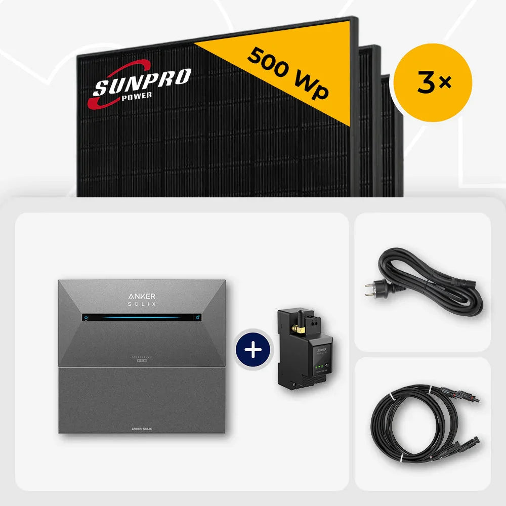 Sunpro 500 Wp, Anker Solix Solarbank, Zubehör