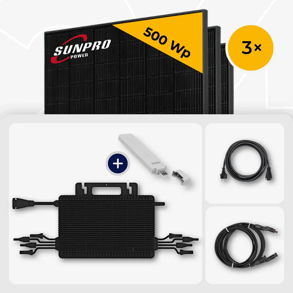 Sunpro 500 Wp Solarmodul Hoymiles HMS-1600-4T Set