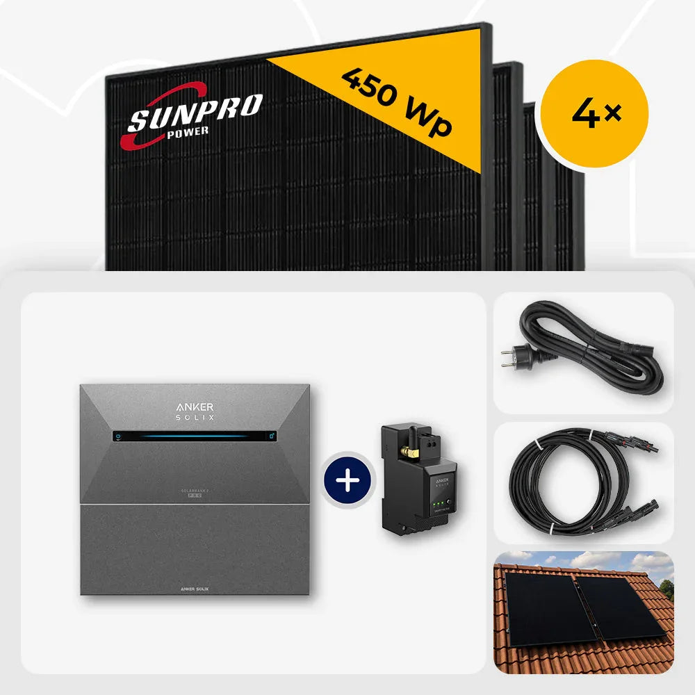Sunpro 450 Wp, Anker Solix Solarbank 3.2 kWh