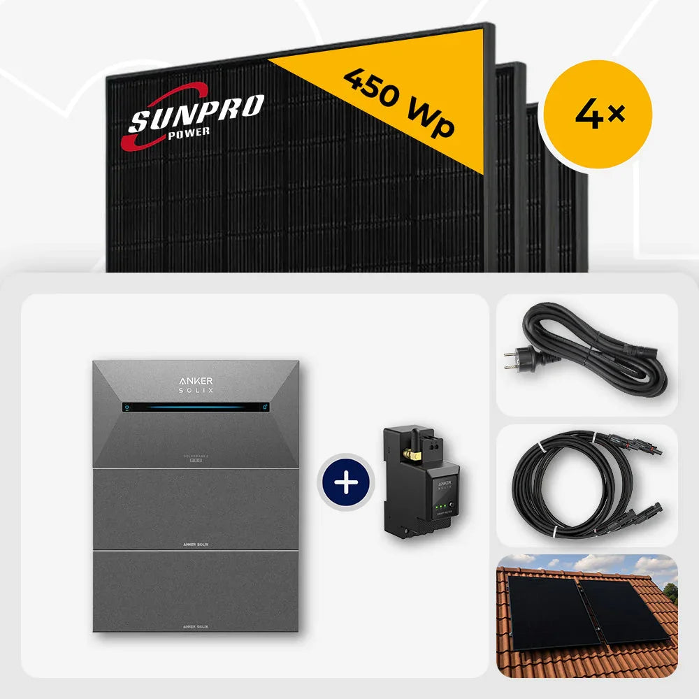 Sunpro 450 Wp Modul, Anker Solix Solarbank, Zubehör