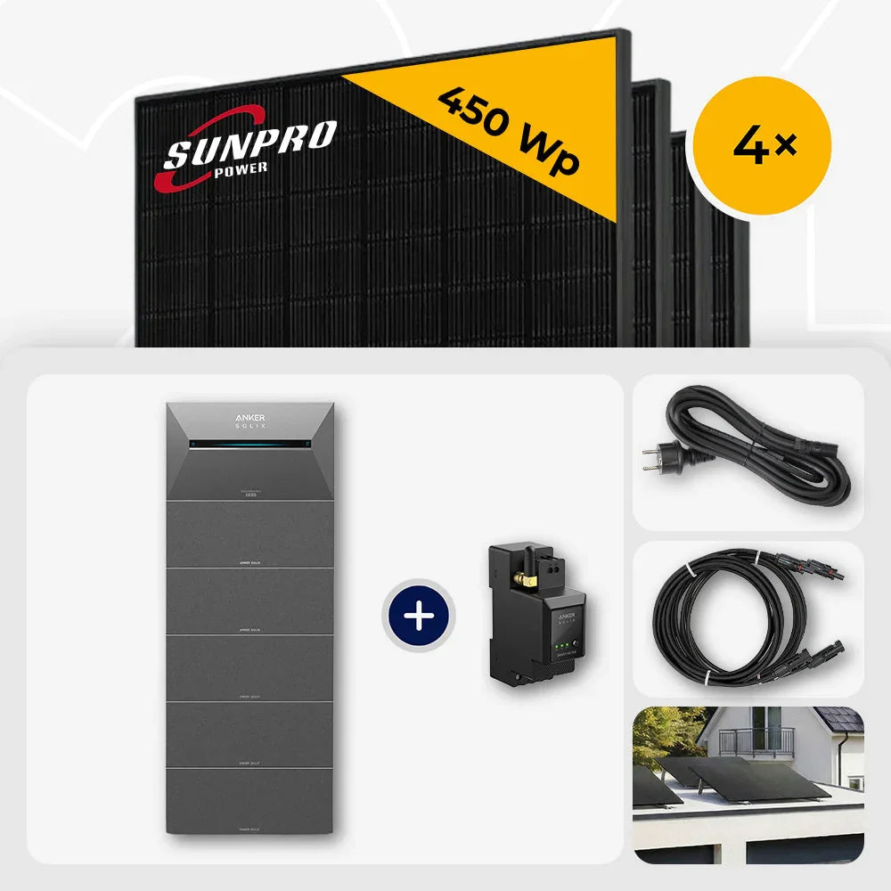 Sunpro 450 Wp Bifazial Glas-Glas Solarmodule Set