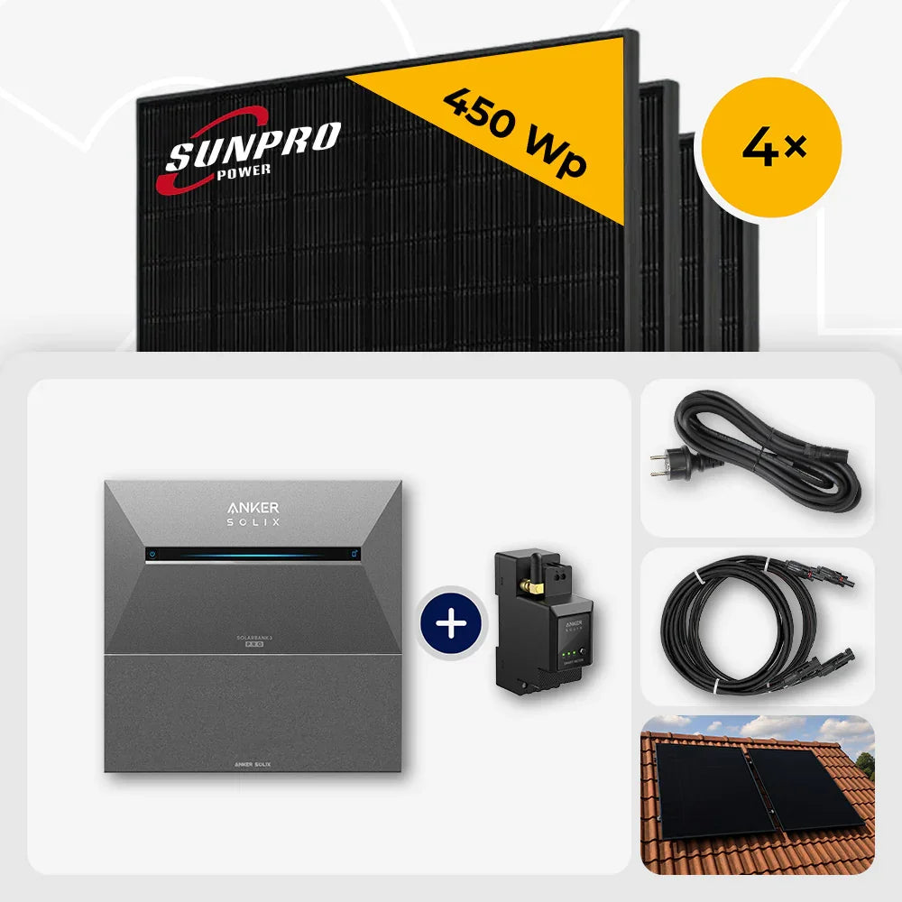 Sunpro 450 Wp, Anker Solix, Solarmodule Set