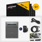 Sunpro 500 Wp, Anker Solix Solarbank 4.8 kWh