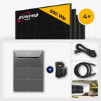 Sunpro 500 Wp Solarmodule, Anker Solix Speicher, Set
