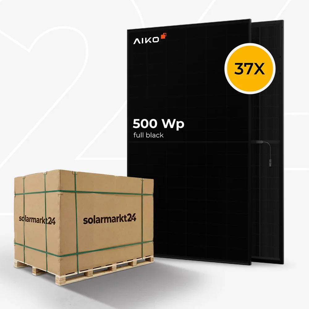 AIKO 500Wp Full Black Solarmodul Palette