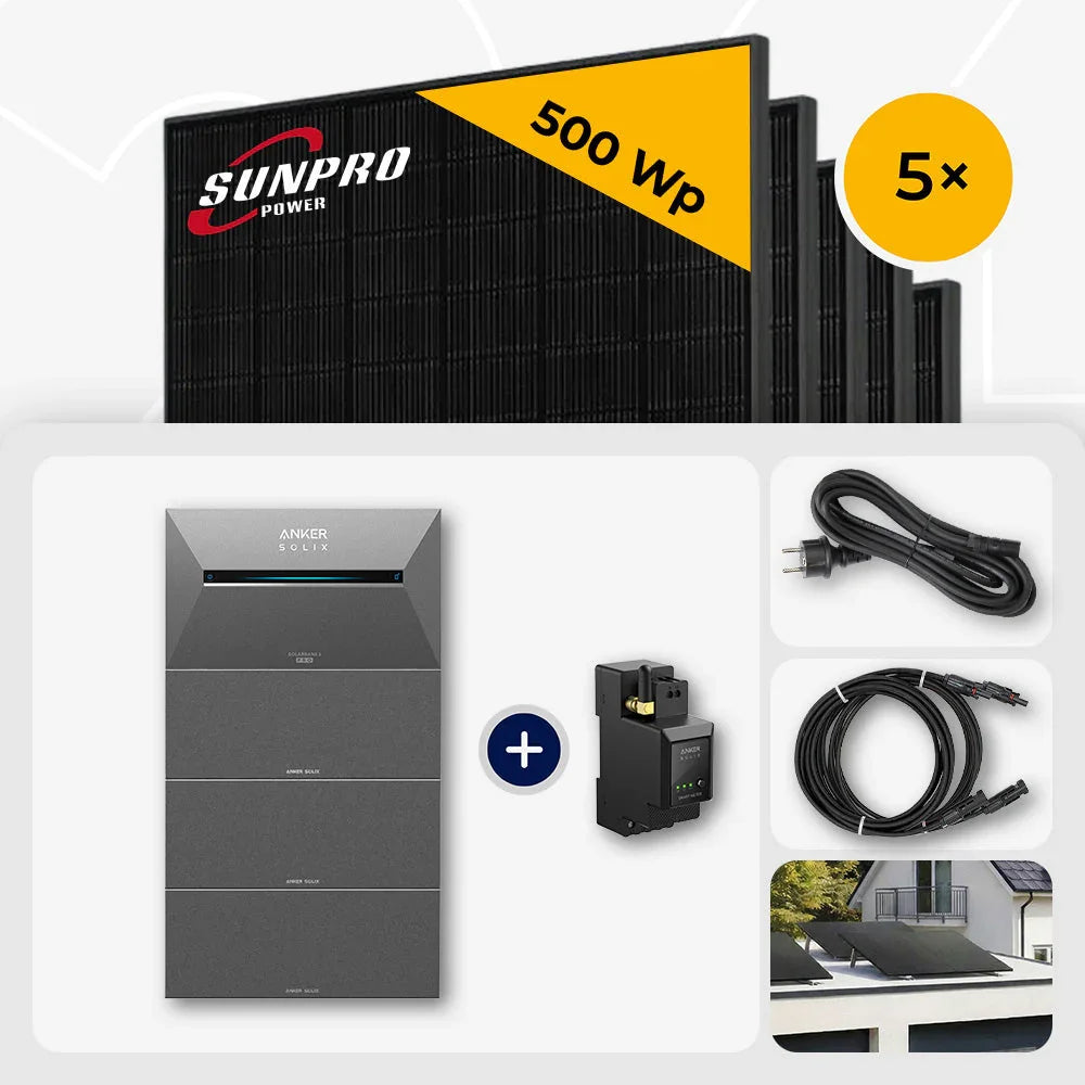 Sunpro 500 Wp, Anker Solix, Komplettset