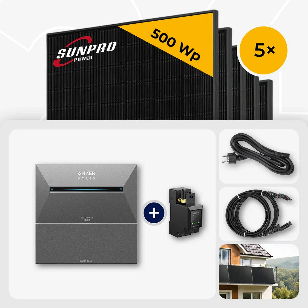 Sunpro 500 Wp Balkonkraftwerk Anker Solix Set