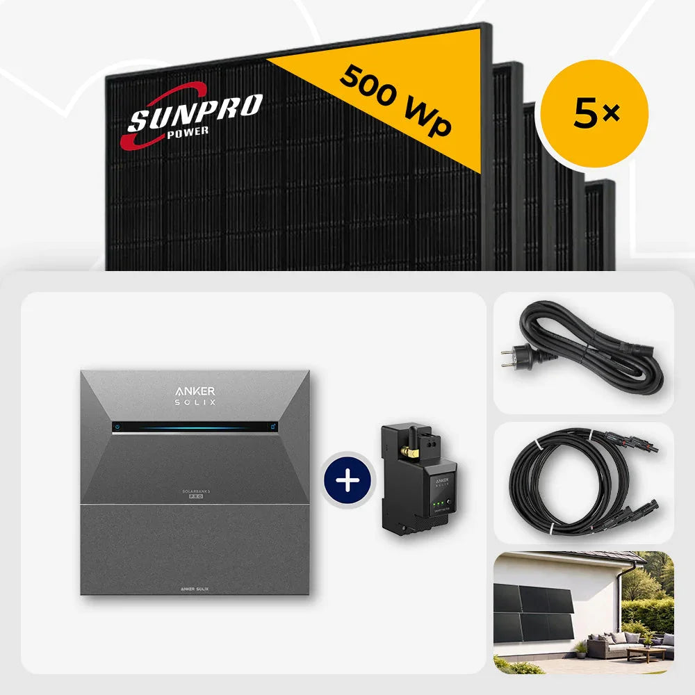 Sunpro 500 Wp Solarmodule Anker Solix Solarbank Set