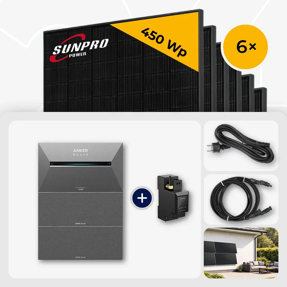 Sunpro 450 Wp Solarmodule, Anker Solix Solarbank 3 Pro
