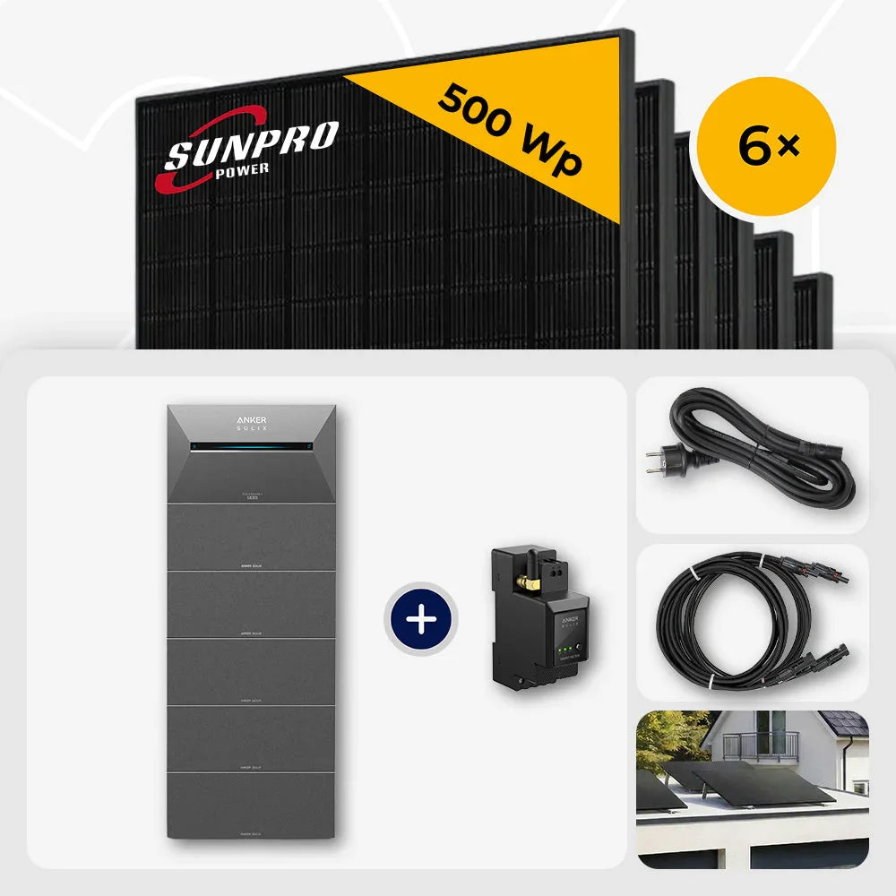Sunpro 500 Wp Solarmodule Set, Anker Solix Solarbank