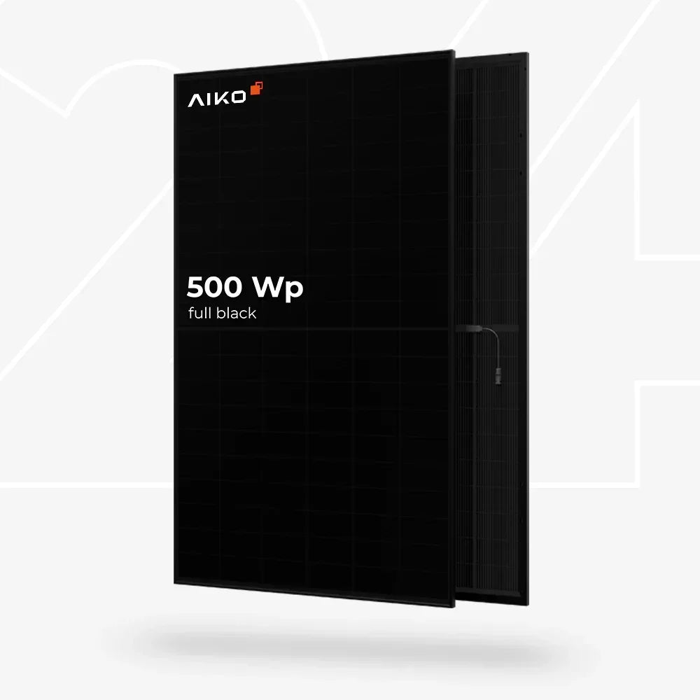 AIKO 500 Wp Glas-Glas Solarmodul Full Black