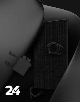 Balkonkraftwerk Solarmodul mit Wechselrichter und Kabel