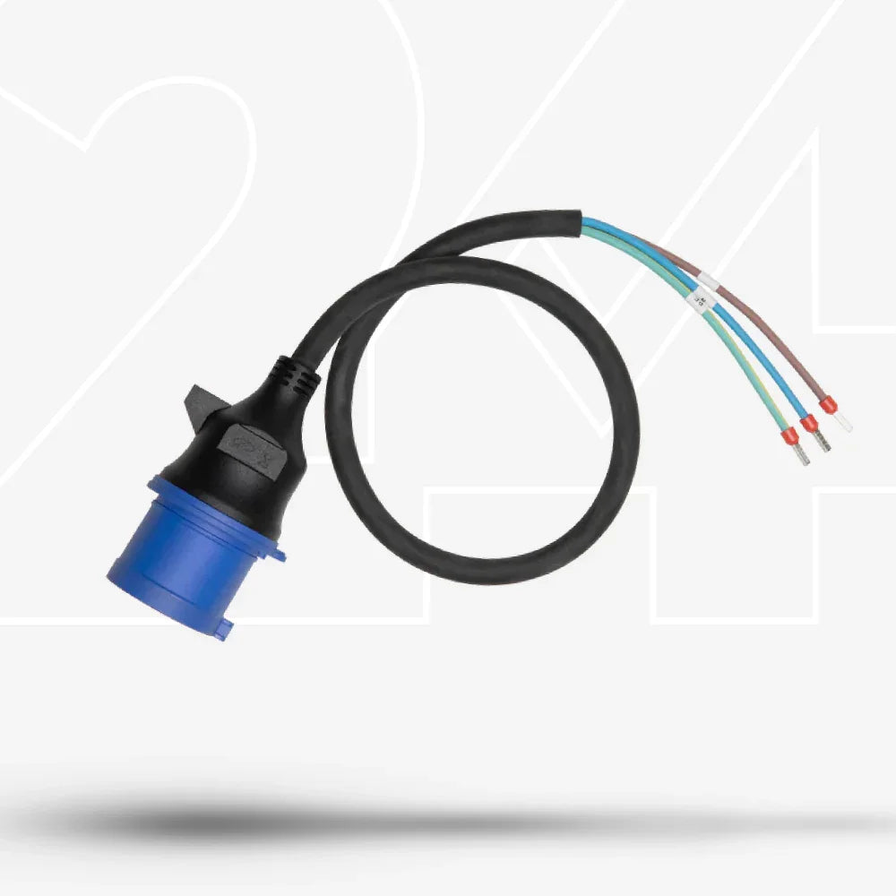 CEE 32A Einphasen-Stecker mit Anschlusskabel