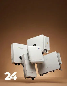 Wechselrichter von Growatt und SMA, verschiedene Modelle, weiß