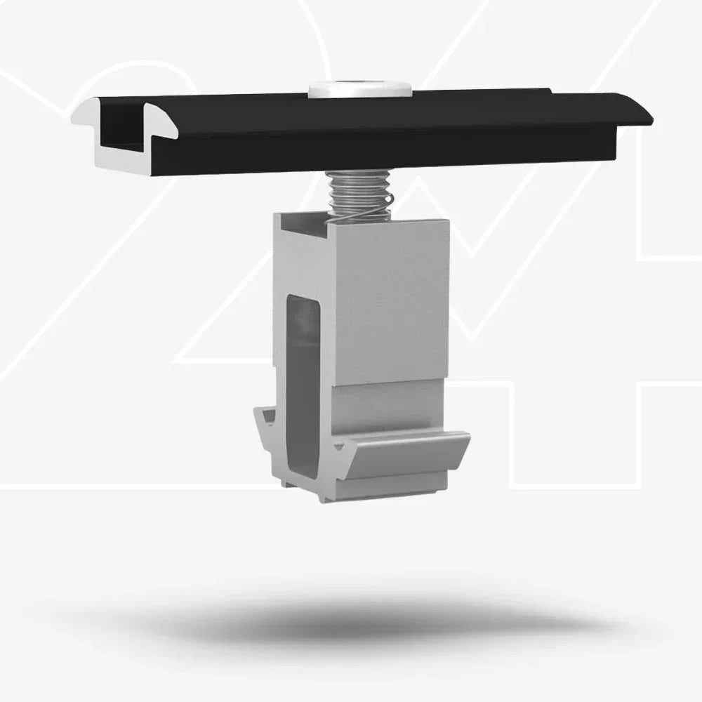 K2 Dome Clamp Mittelklemme schwarz zur Solarmodulbefestigung