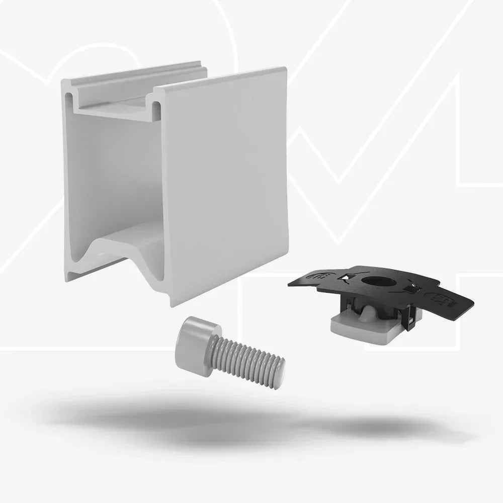 K2 RailUp Set Montageprofil, Schraube und Klemme