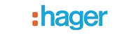Hager Logo blau orange