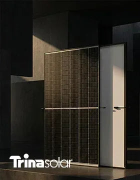 Trina Solarmodul, Vorder- und Rückseite sichtbar