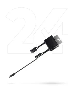 Solaroptimierer mit Anschlusskabel, schwarzes Gehäuse