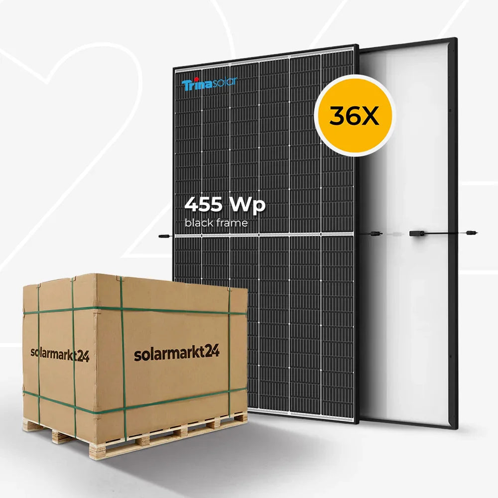 Trina Vertex S 455W Glas-Glas Solarmodul black frame
