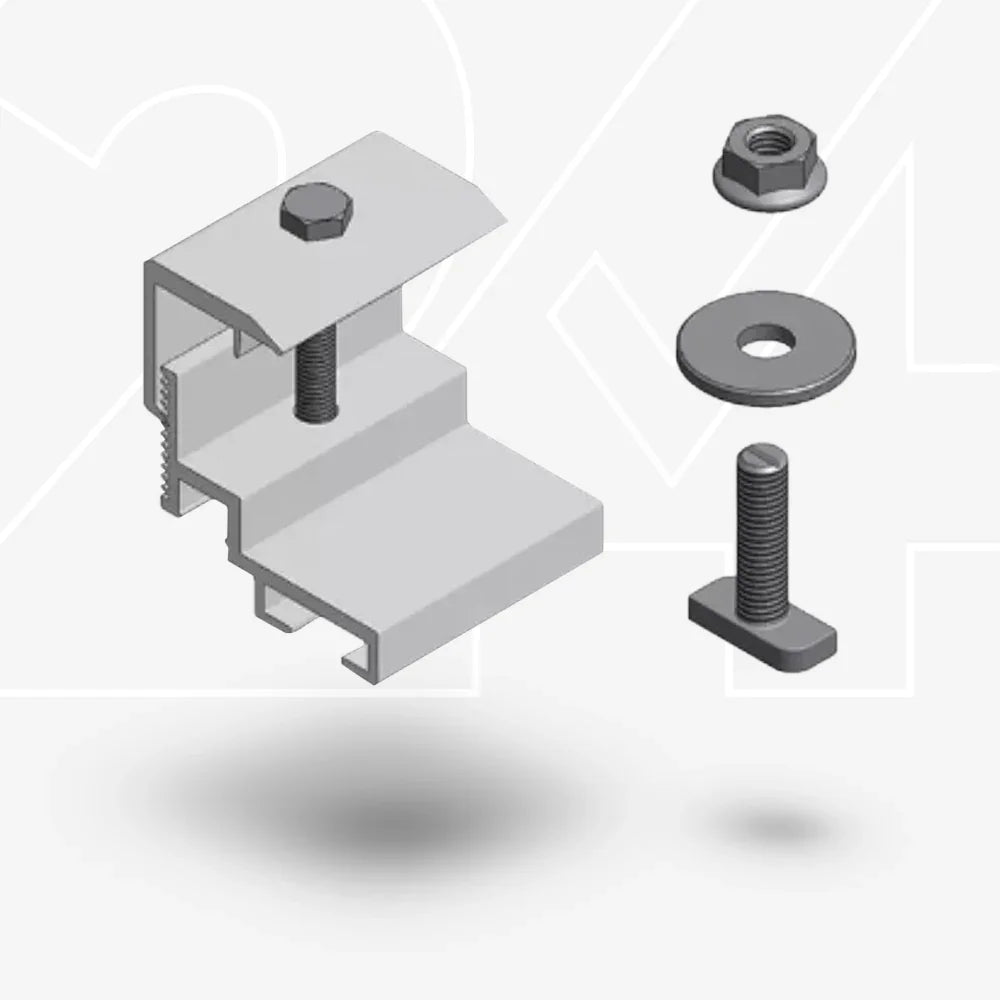 Alu Klemme Befestigung für Solarmodule Montage