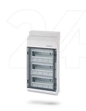 Hensel Verteilerkasten Kunststoff 4-reihig transparent